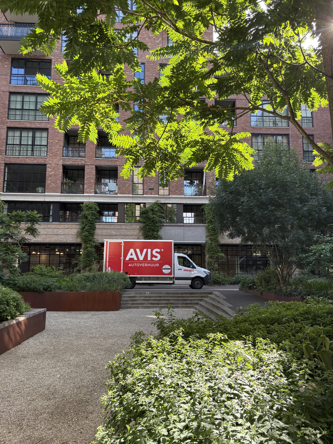 Avis bus in de stad