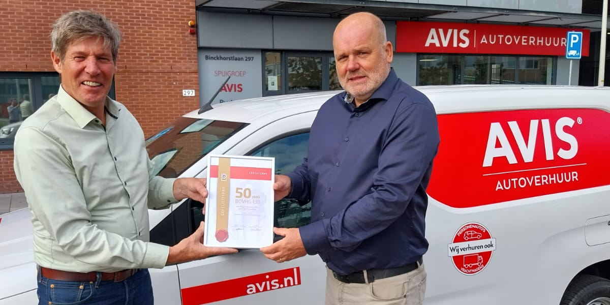 Avis Budget receives the anniversary certificate