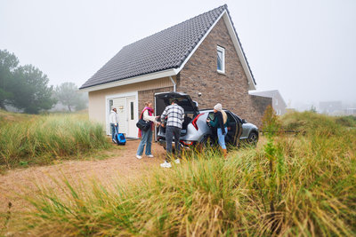 With the car at a Landal Greenparks holiday park