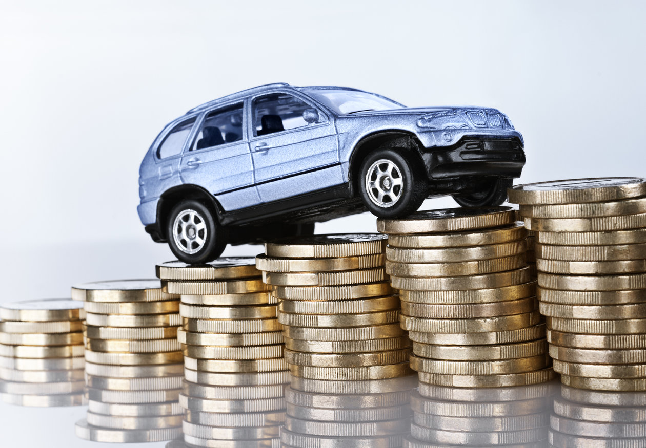 miniatuur auto op muntjes