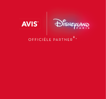 Disneyland Parijs en Avis logo: officiële partner - Rood